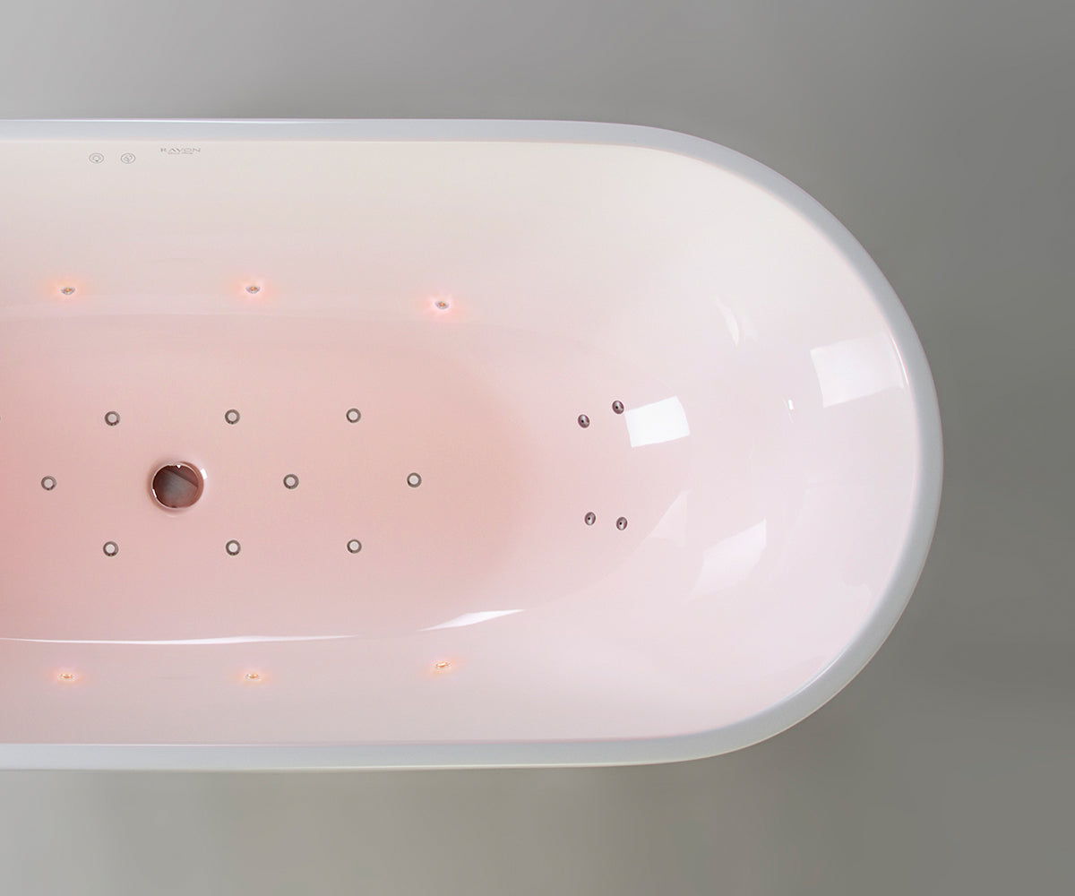 Modern freestanding bathtub with the AIR+ system