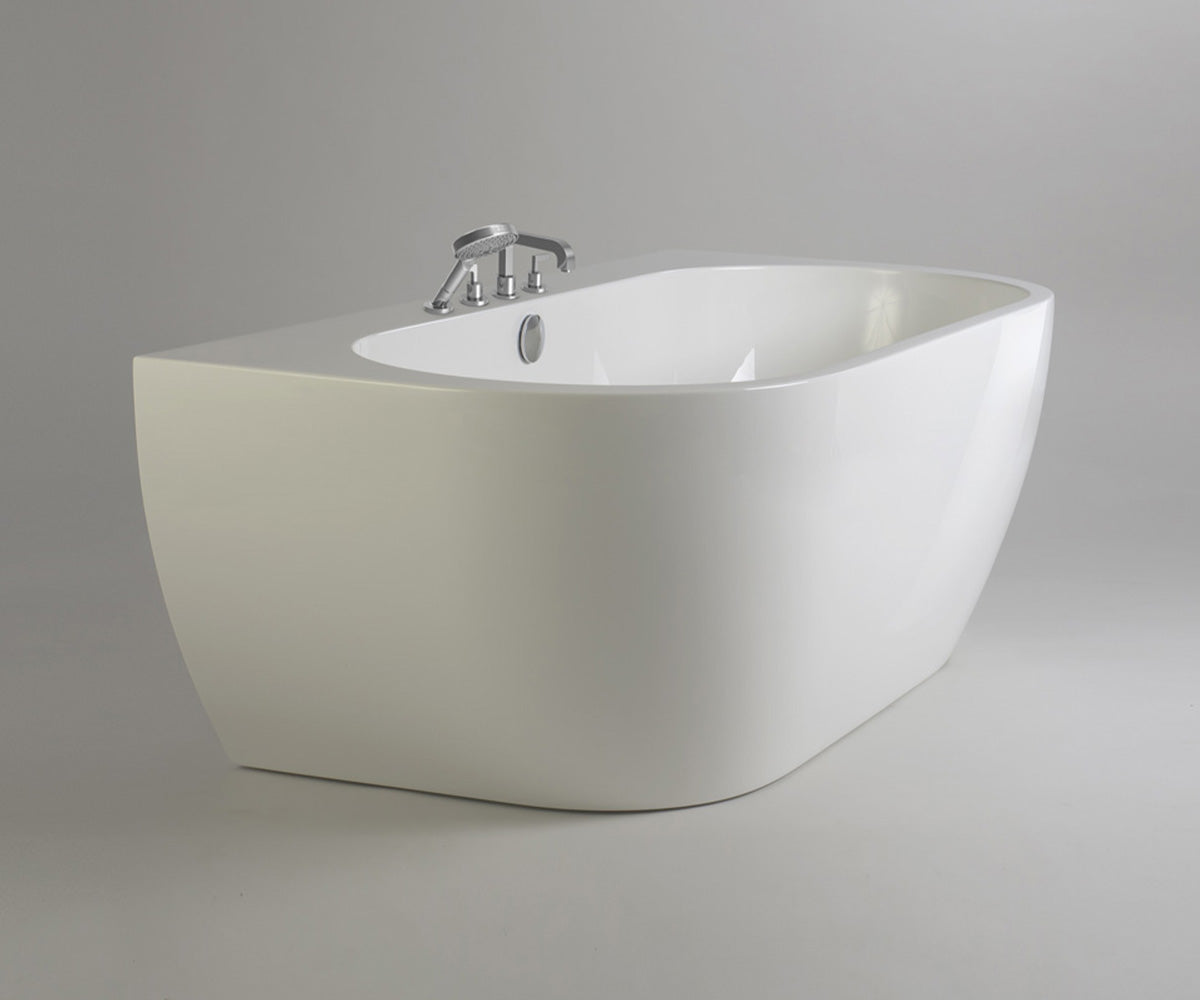 Free-standing bathtub - wall-mounted Sensual Wall with AIR+ system