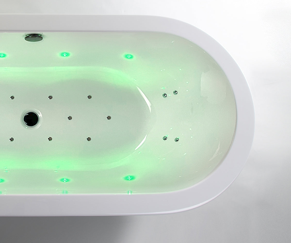 Genesis free-standing bathtub with the AIR+ system