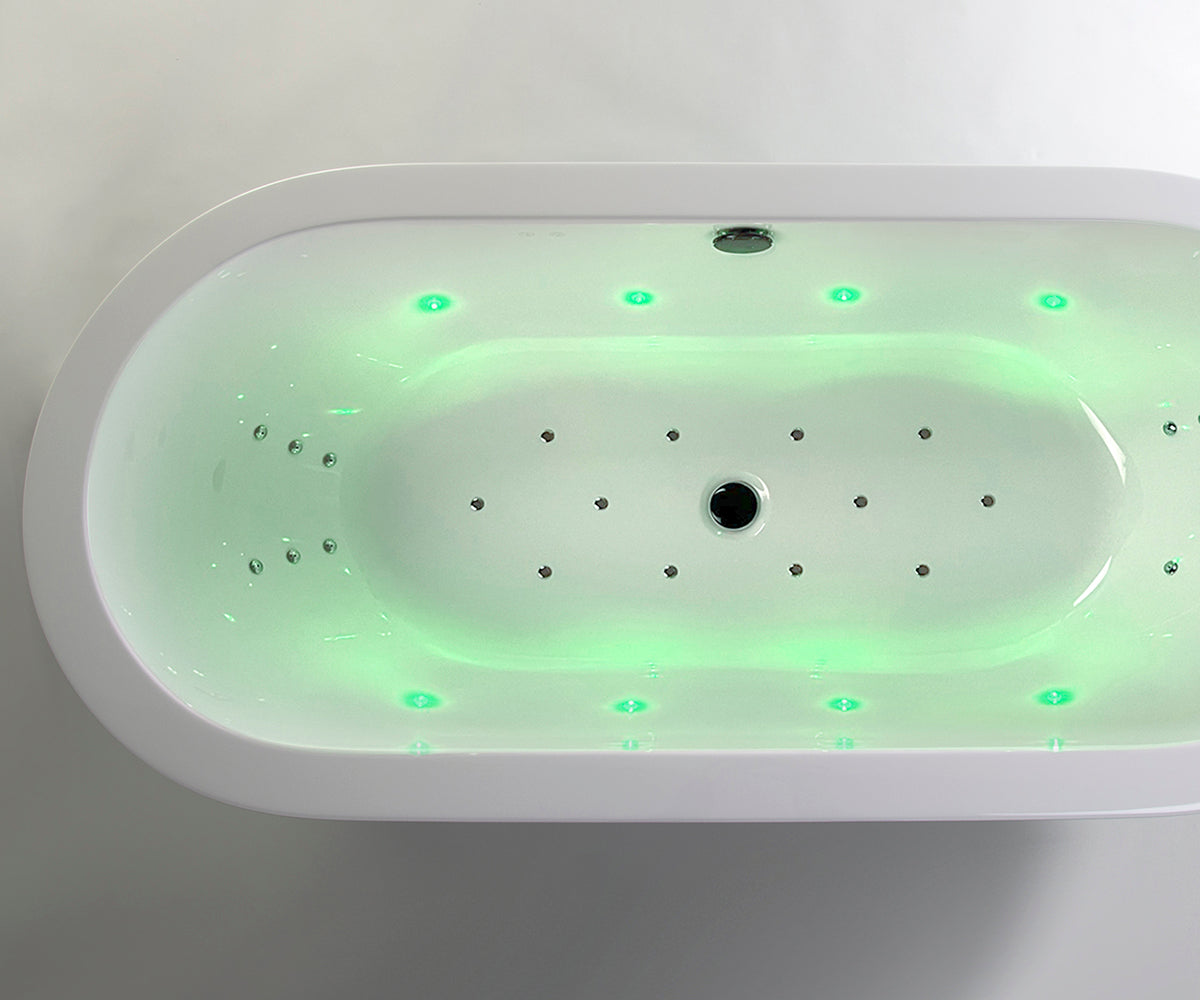 Genesis free-standing bathtub with the AIR+ system