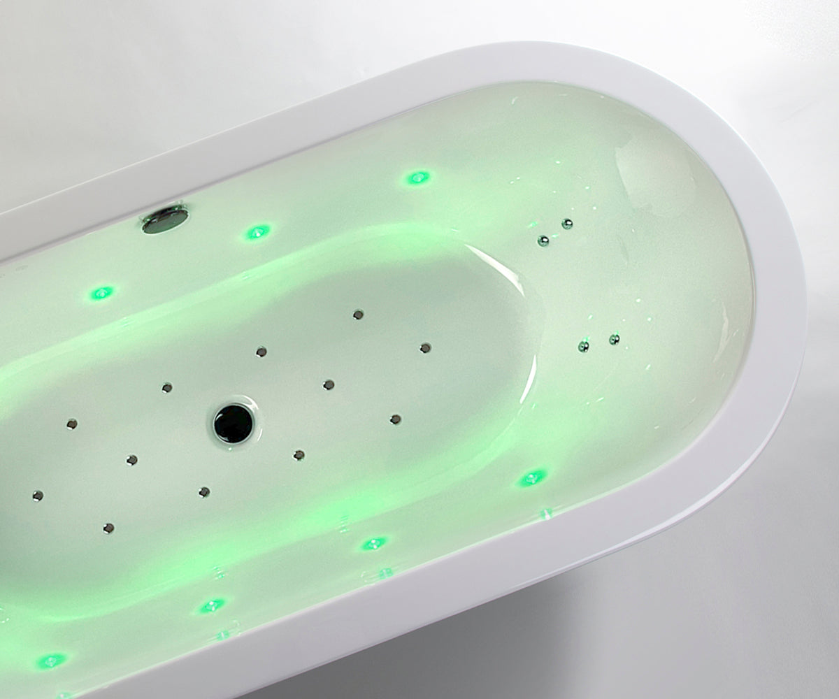 Genesis free-standing bathtub with the AIR+ system