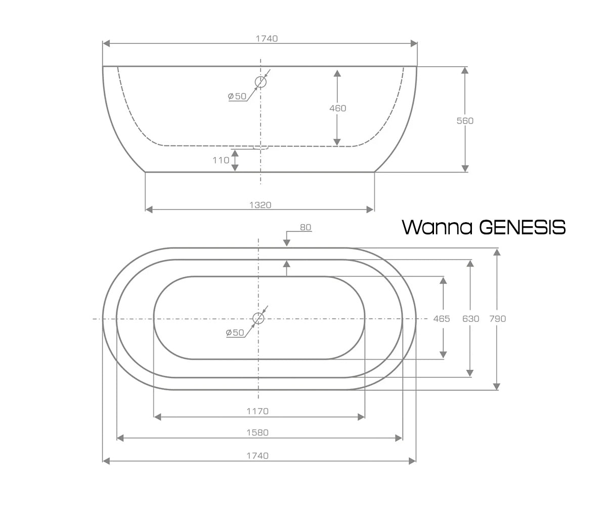 Genesis freestanding bathtub