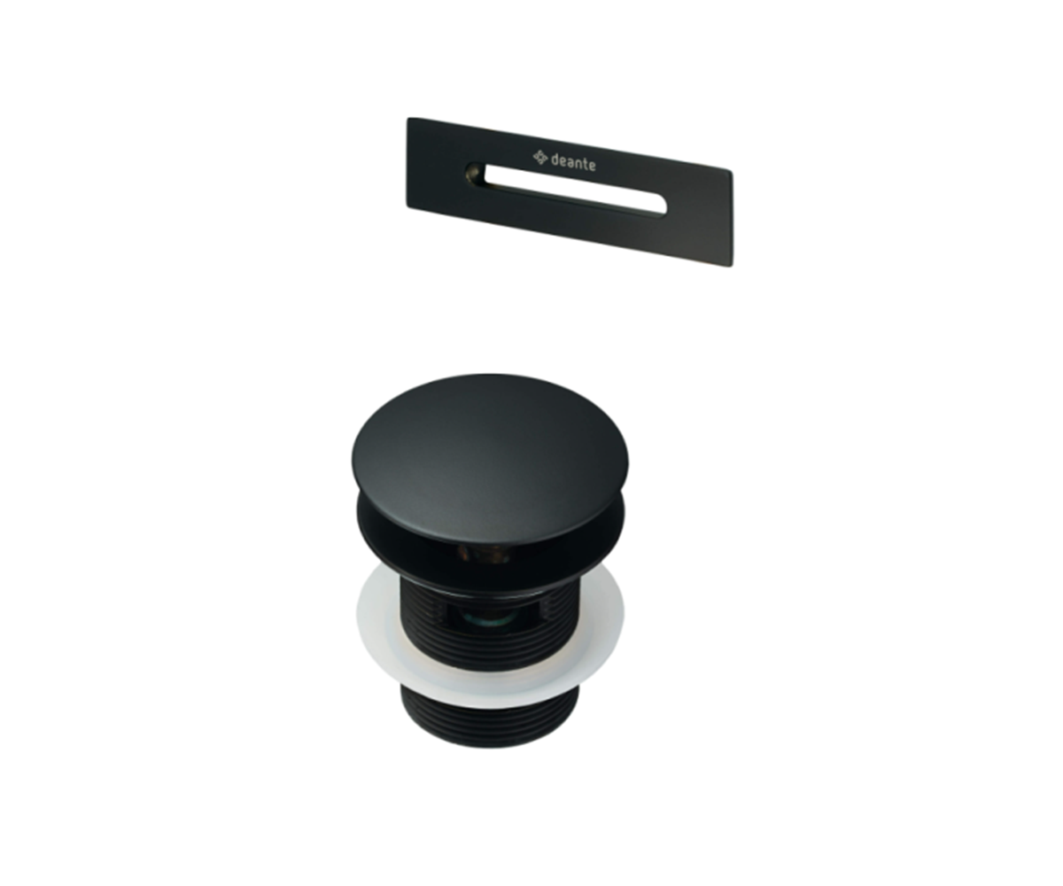 Click/Clack bathtub stopper with slotted overflow (color)