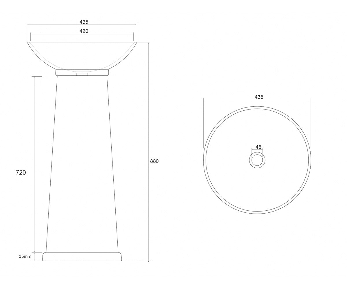 Vision Edge freestanding washbasin